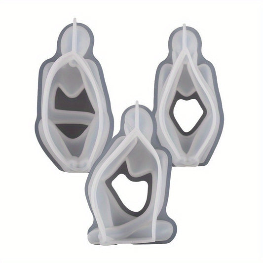 Body Art Thinker Candle Holder Silicone Mold 3pcs Pack