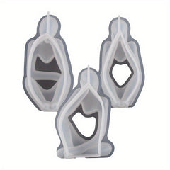 Body Art Thinker Candle Holder Silicone Mold 3pcs Pack