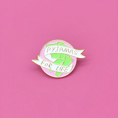 Green Pants Ribbon Pattern Brooch