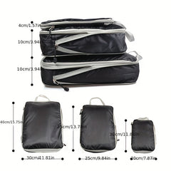 3 Pcs Travel Storage Bags Zipper Luggage Clothes Organizer