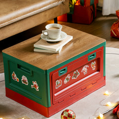 Christmas Style Storage Box Large Capacity Folding Storage Bin