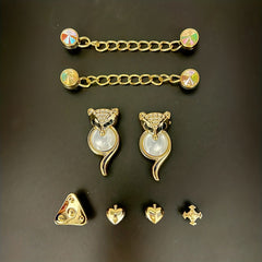 Fox Shape Crystal Shoe Charms for Sandals, Shoes - Metal Shoe Accessories