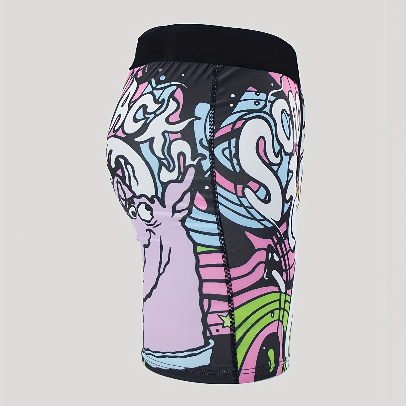Men's Cartoon Dog Boxer Elastic Waist Shorts