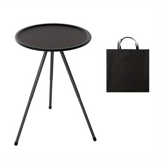 Portable Adjustable Height Round Table for Camping