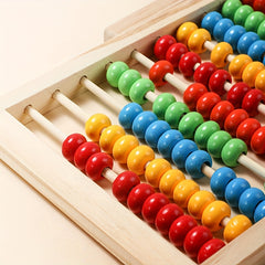 Wooden Addition Subtraction Calculator Kids Arithmetic Enlightenment 