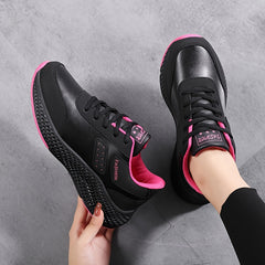 Women's Waterproof Faux Leather Running Shoes