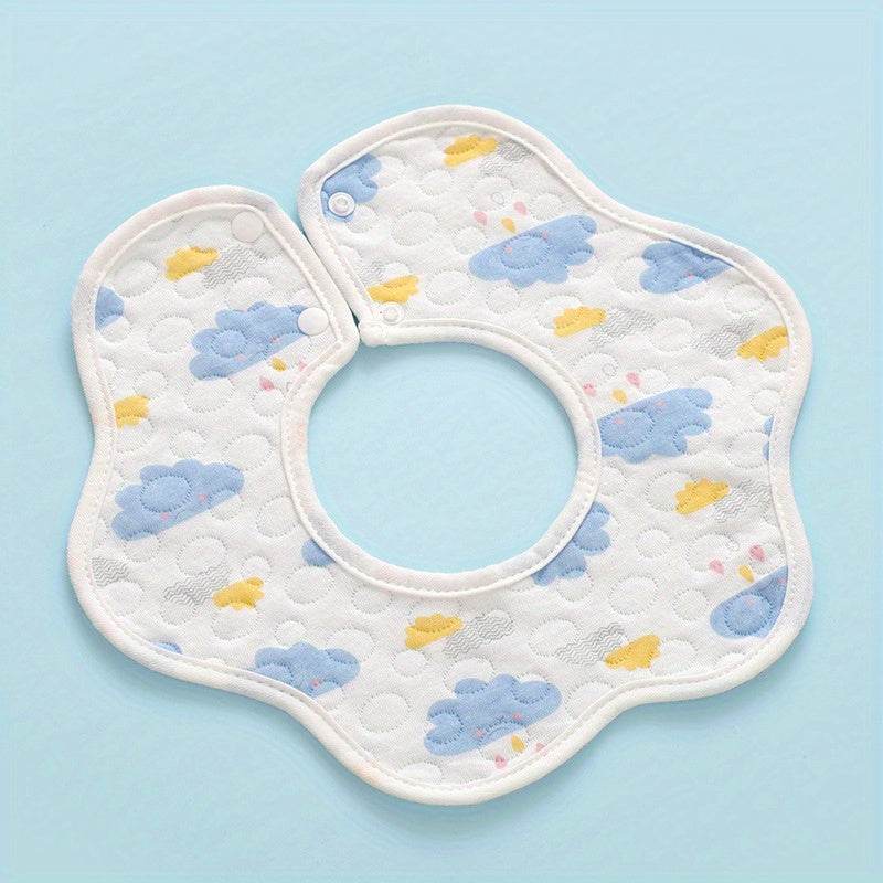 5pc Baby Toddler Petal Style Bib Cotton Waterproof Saliva Bib
