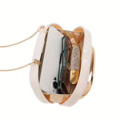 Acrylic Evening Clutch with Chain Strap Wedding Party Handbag
