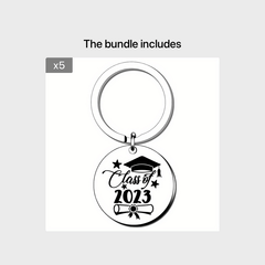 Graduation Keychain Stainless Steel Inspirational Gift