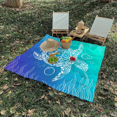 Sea Turtle Picnic Mat Lightweight Waterproof & Sandproof for Beach & Outdoor