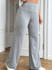  Casual Pants Women's Plus Solid Elastic High Rise Trousers