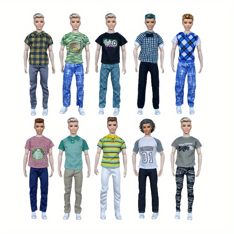 8 Pack Doll Clothing Set for 30 02cm Action Figures - Assorted Styles