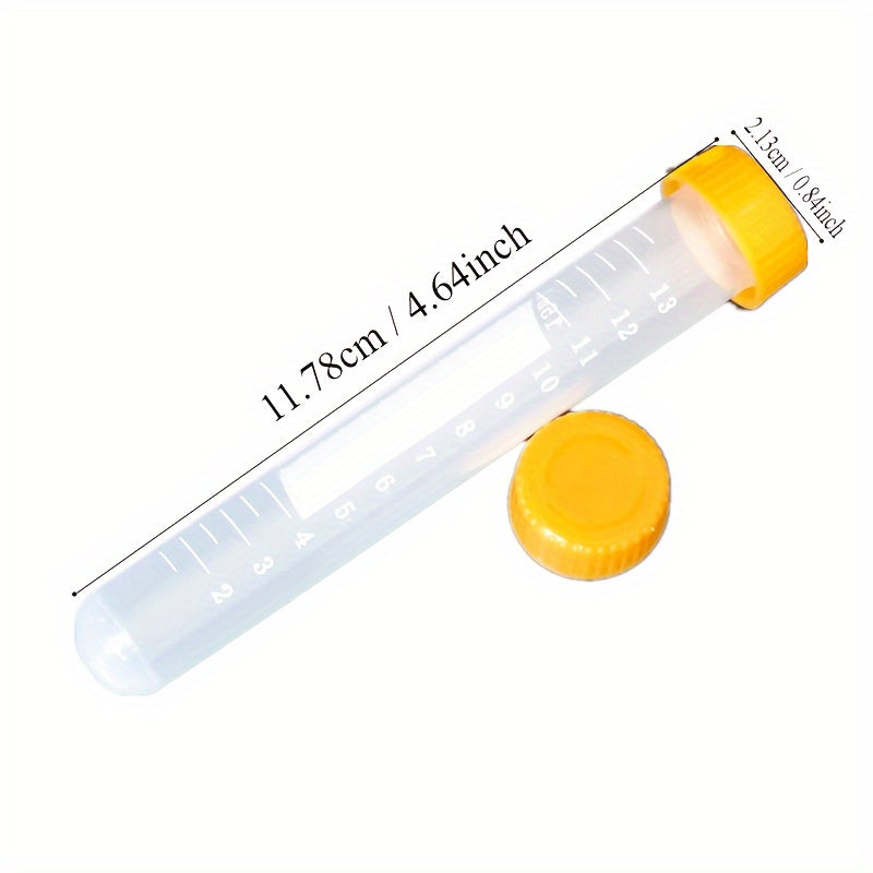 100pcs 10ml Graduation Centrifuge Test Tube Vial with Lids