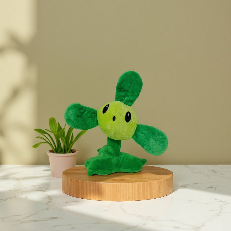 Clover Plush Doll Soft Stem Brown Petals with Bright Yellow Center