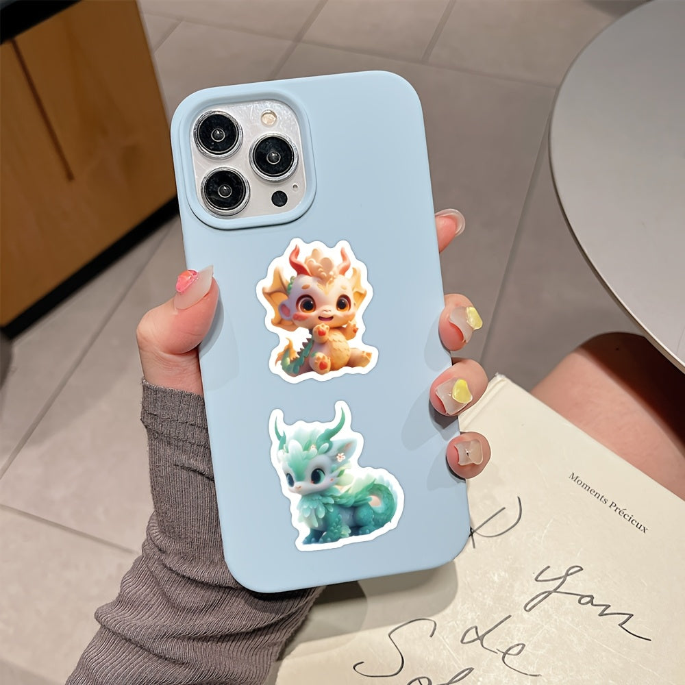 60pcs Dragon Vinyl Sticker Pack in Mixed Colors