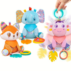 Colorful Spiral Rattle Toy for Kids with Rings