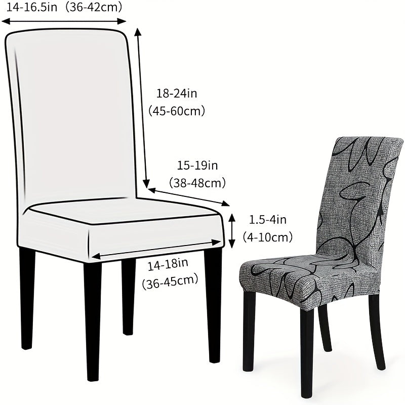 Flower Dining Chair Slipcover Stretching Dustproof