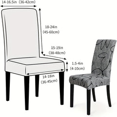 Flower Dining Chair Slipcover Stretching Dustproof