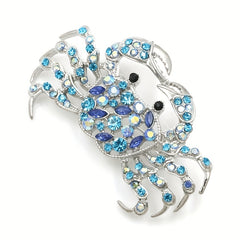 Crystal Crab Brooch Pin Men's Banquet Jewelry