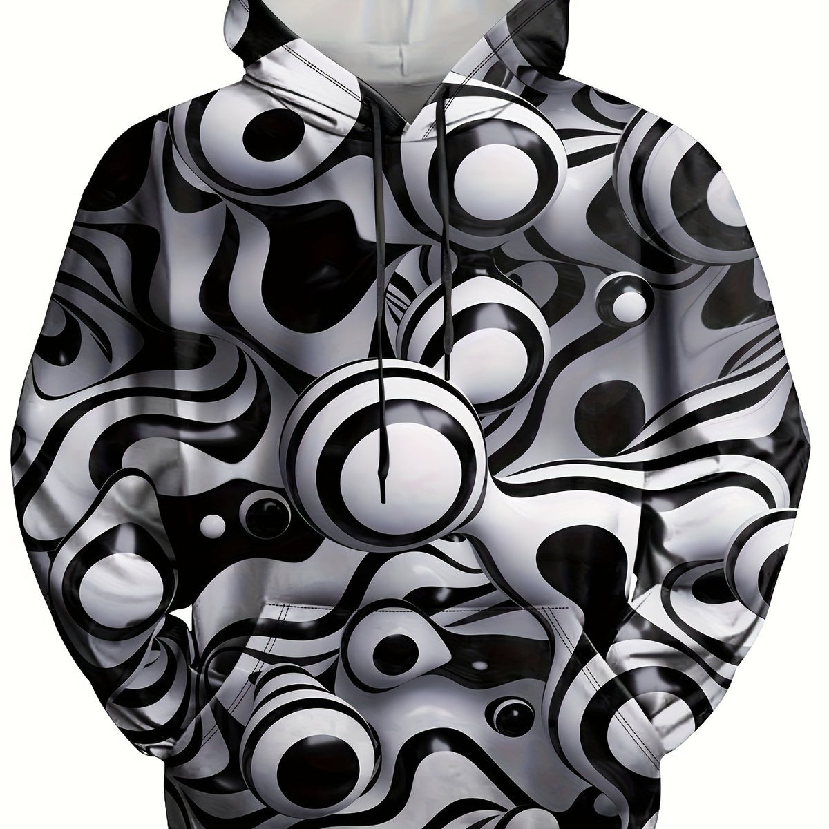 3D Print Hoodies Men Graphic Loose Pullover Autumn Winter