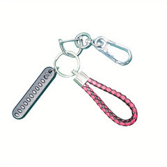 Anti Lost Car Keychain Phone Card Keyring Rope Auto Key Chain Holder