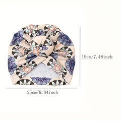 Bohemia Geometric Pattern Turban Head Wrap Cap for Women Girls