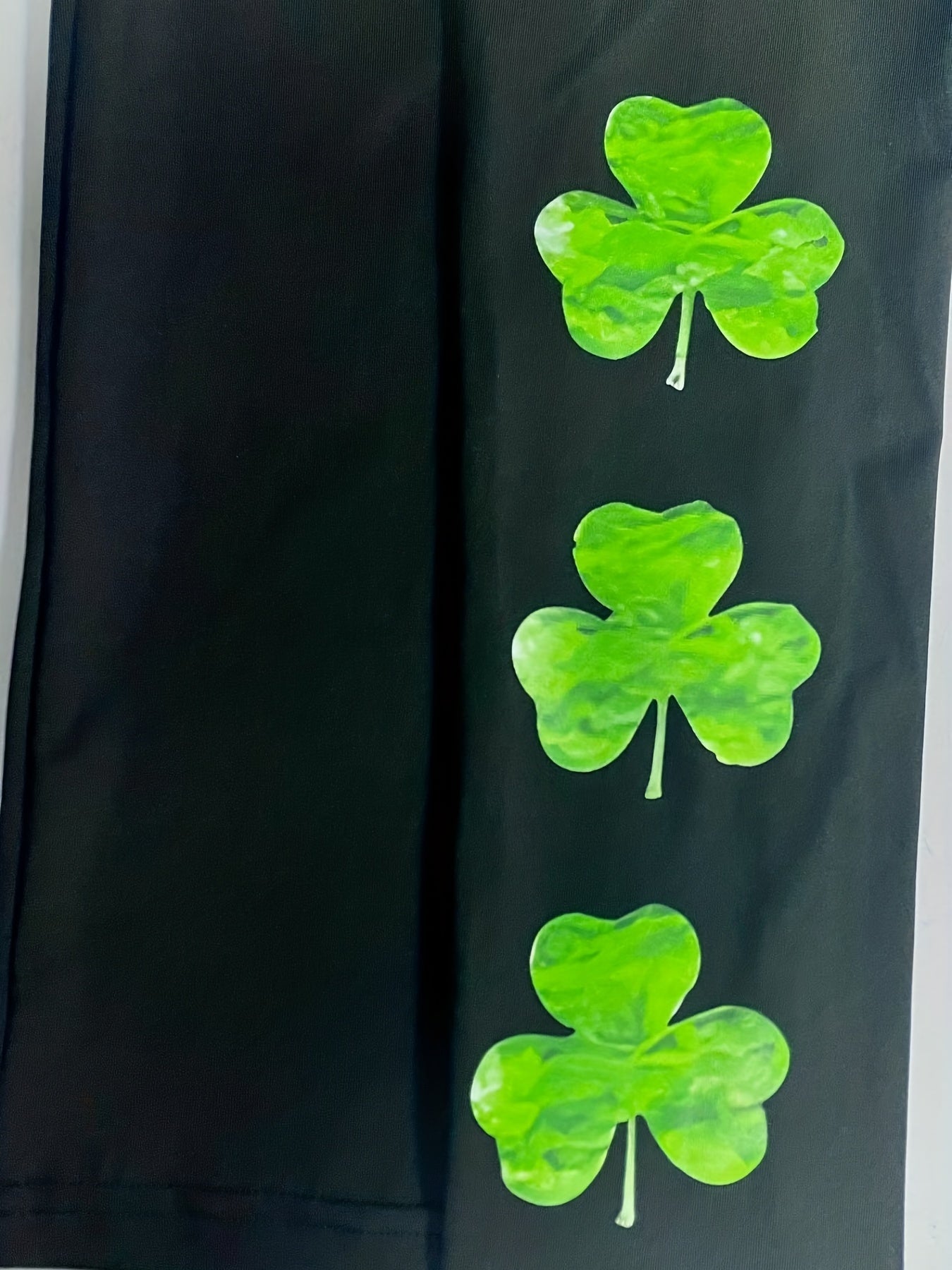 Shamrock Print Leggings Slim Casual Every Leggings Women's Clothing