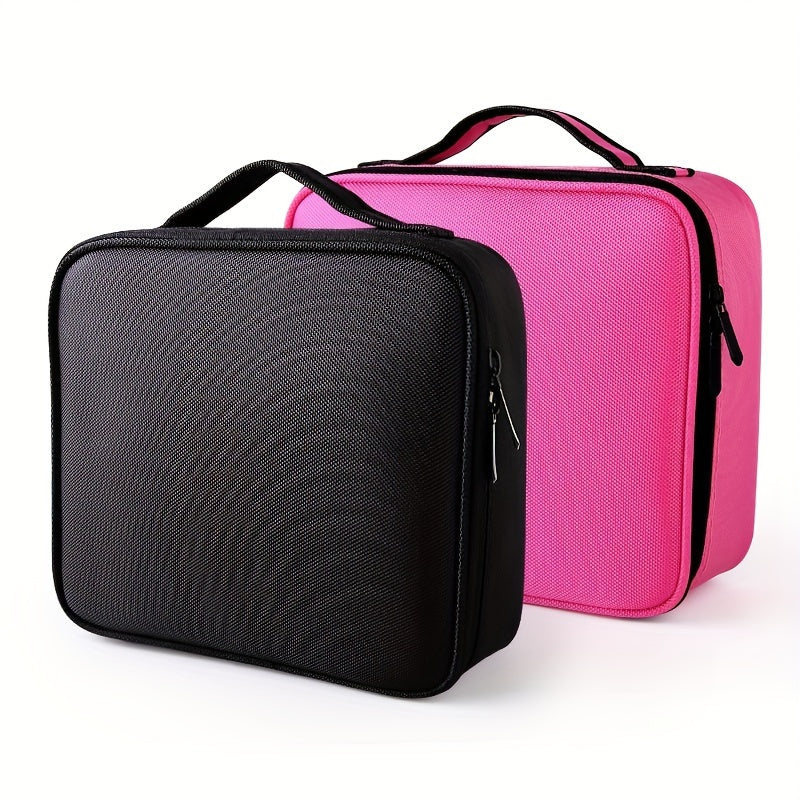 Travel Makeup Train Case with Adjustable Dividers