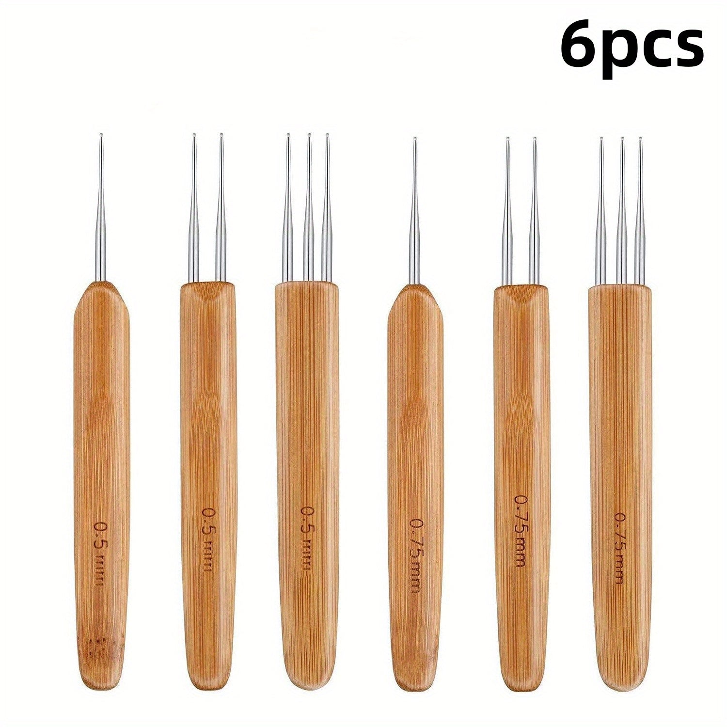 Dreadlock Hook Tool Set 0.5mm 0.75mm 1 Hook 2 Hooks 3 Hooks