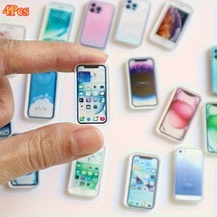 1:12 Scale Mini Phone Models, Galaxy Floral Abstract Themes, Durable PVC Props