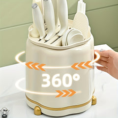 Kitchen Rotating Storage Rack Chopsticks Holder