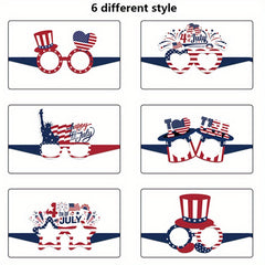 12 Pcs American Independence Patriotic 4th Of July Party Paper Sun Glasses
