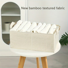 Foldable Storage Box Clothes Bamboo Cotton Finishing Storage