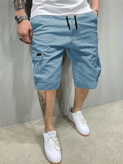 Men's Classic Cargo Shorts with Drawstring Waist