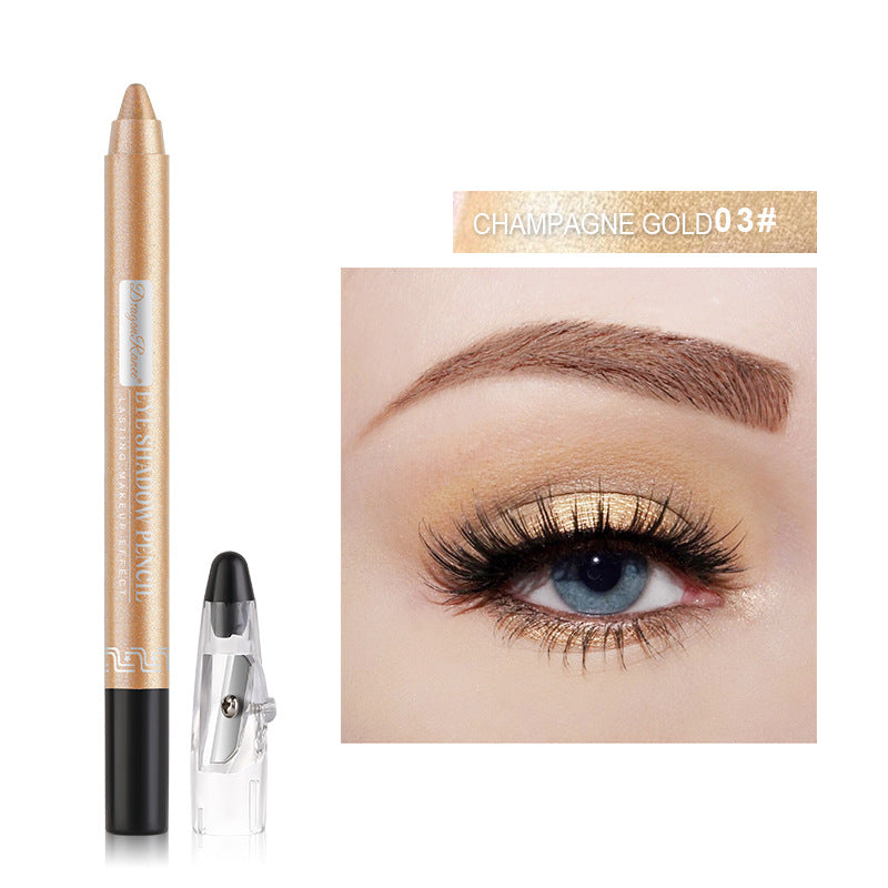 12 Metallic Eyeshadow Stick Shimmer Cream Pencil Waterproof