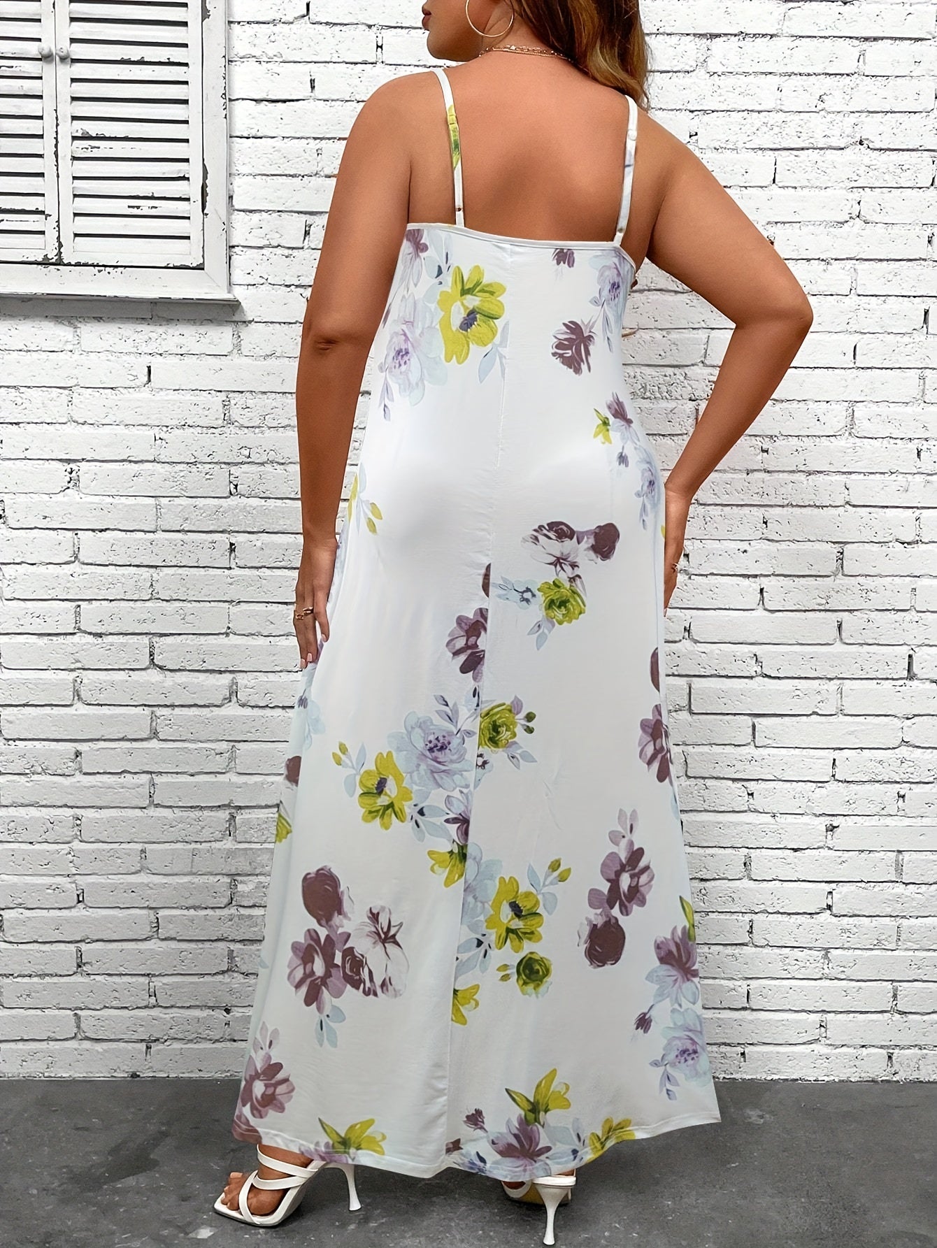  Floral Print Cami Maxi Dress