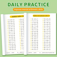 4pcs Math Workbooks Kids 6 10 Daily Practice Colorful Exercises Improve Skills