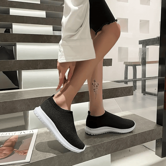 Women's Knit Slip On Sneakers Breathable Casual Sports Shoes