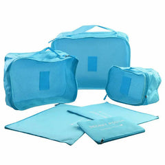 6pcs Waterproof Travel Storage Bag Packing Cube Luggage Organizer Sets