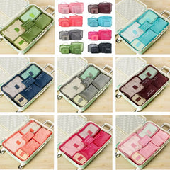 6pcs Waterproof Travel Storage Bag Packing Cube Luggage Organizer Sets