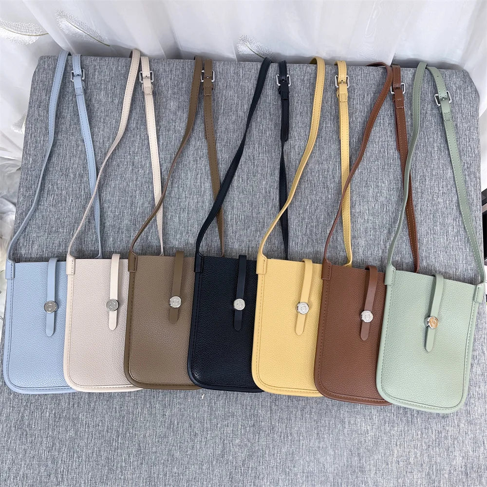 Women Shoulder Bag Mini Crossbody Messenger PU Leather Clutch Wallet Pouch