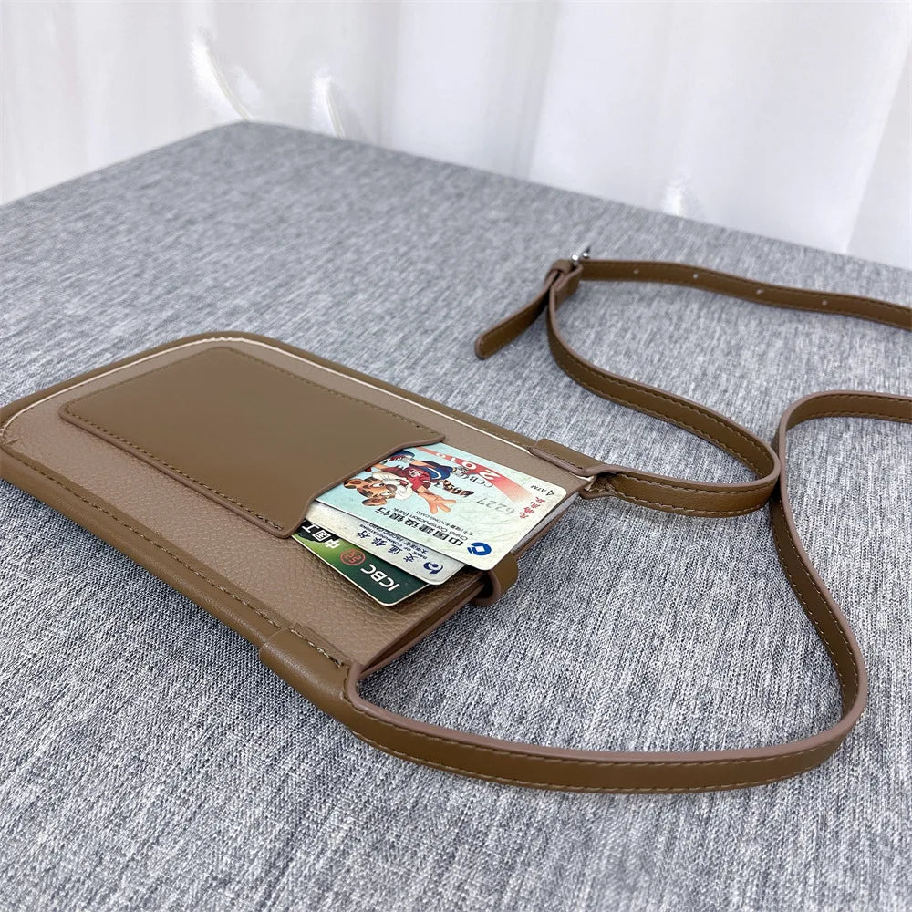 Women Shoulder Bag Mini Crossbody Messenger PU Leather Clutch Wallet Pouch
