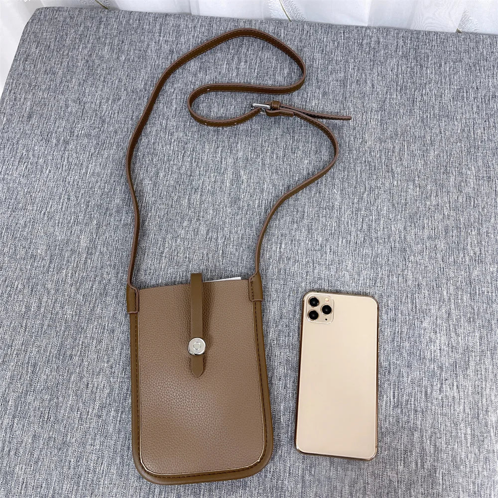 Women Shoulder Bag Mini Crossbody Messenger PU Leather Clutch Wallet Pouch