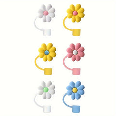 Silicone Straw Lids Cup Accessories, Flower Shaped, 5-10pcs