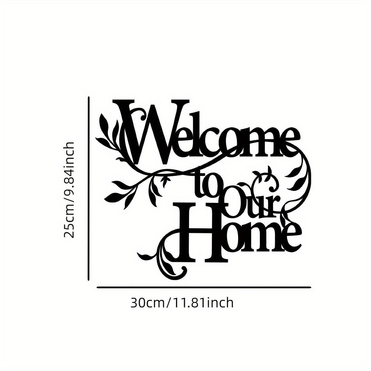 Metal Welcome To Our Home Wall Sign - Home Decoration