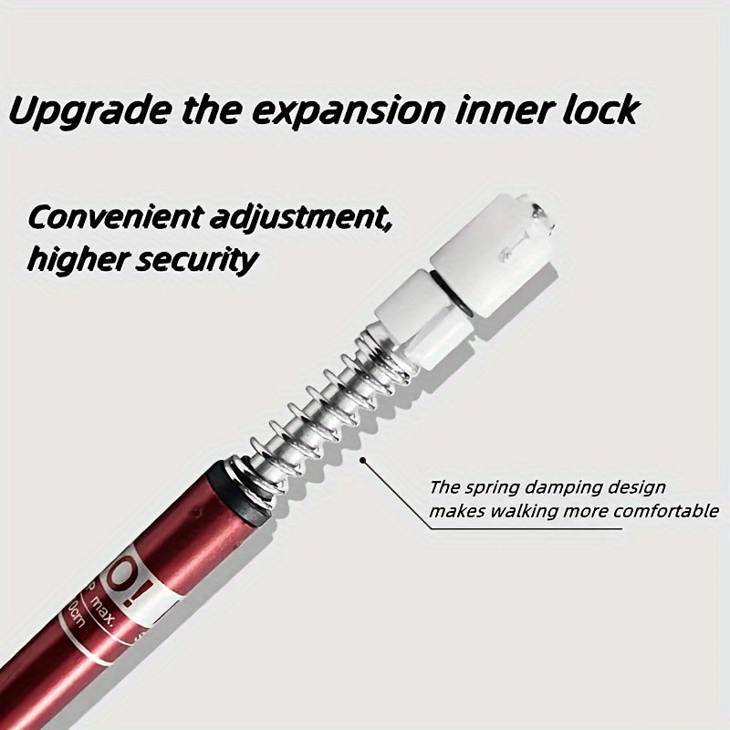 Aluminum 6061 4-section Straight Handle Climbing Stick