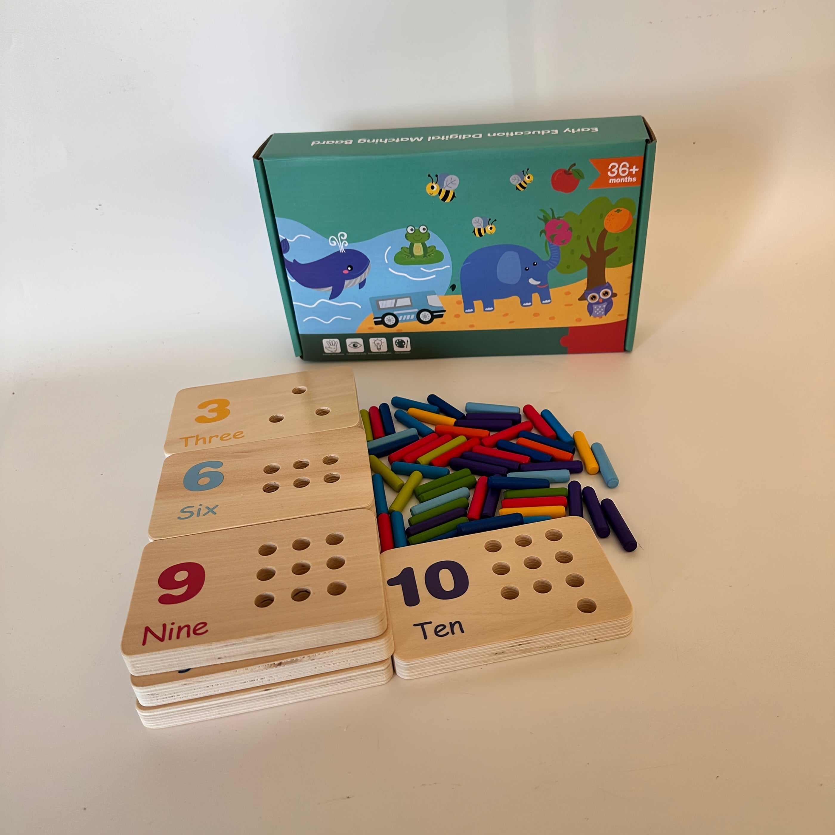 Educational Wooden Matching Game for Kids
