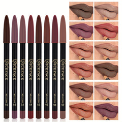 12 Color Lip Liner Set Matte Dewy Finish Long Lasting Waterproof Smudge Proof