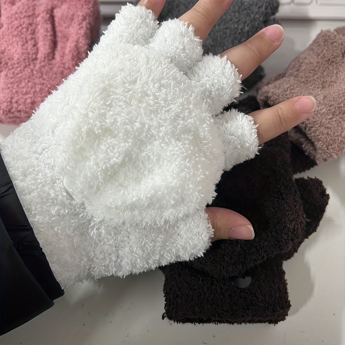 Half Finger Flip Gloves For Warmth And Flexibility Fingerless Winter Hand Wrist