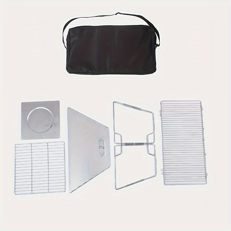 Outdoor Stainless Steel BBQ Stove Square Adjustable